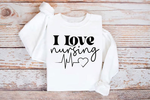 I love nursing SVG, Nurse SVG Design SVG Regulrcrative 