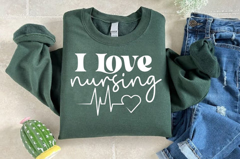 I love nursing SVG, Nurse SVG Design SVG Regulrcrative 
