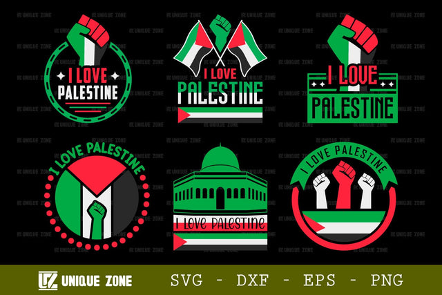 I Love Palestine SVG Freedom For Palestine Tshirt Bundle Palestine Quote Design, TG 0022 SVG Unique Zone 