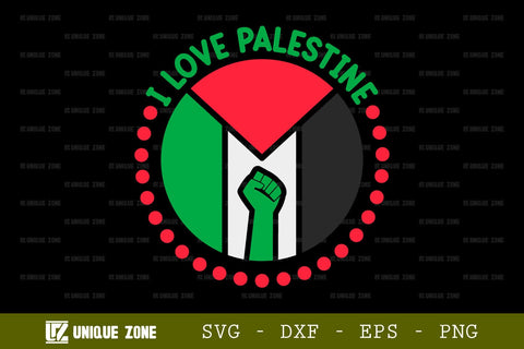 I Love Palestine SVG Freedom For Palestine Tshirt Bundle Palestine Quote Design, TG 0022 SVG Unique Zone 