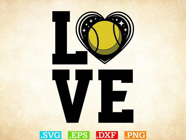 I Love Tennis Tennis Player Shirt, Tennis Lover SVG, Sports SVG, Tennis Family Svg SVG Creativeart88 