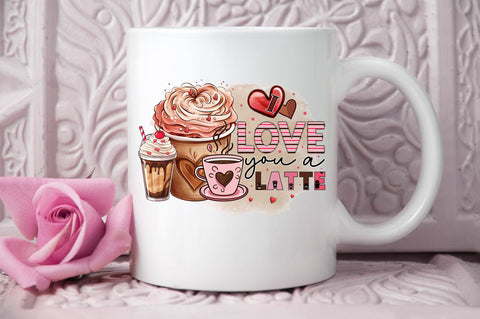 I love you a latte PNG Design Sublimation Regulrcrative 