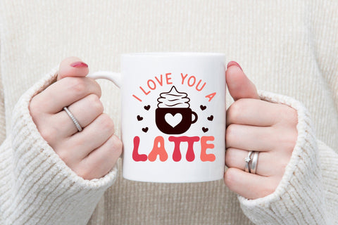 I Love You a Latte - Retro Valentines Day SVG SVG CraftLabSVG 