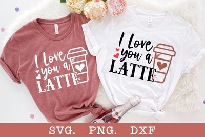 I Love You a Latte - Valentine's Day SVG SVG Ikonart Design Shop 