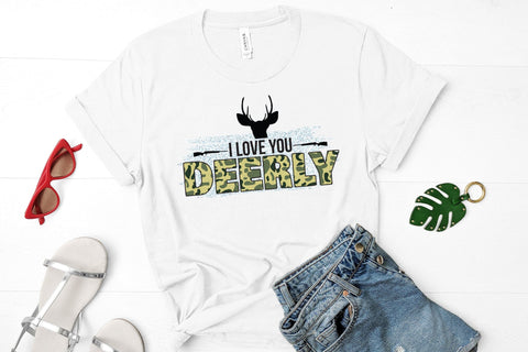 I Love You Deerly, Hunting PNG, JPG, PDF Sublimation CraftLabSVG 