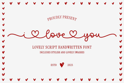 I Love You Font Mozarella 