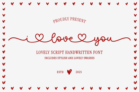 I Love You Font Mozarella 