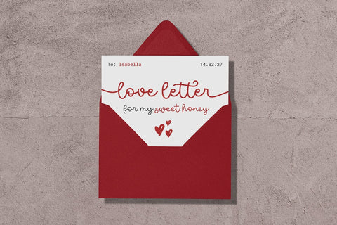 I Love You Font Mozarella 