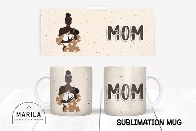 I Love You Mom Mug Wrap Design #10 Sublimation Marilakits 
