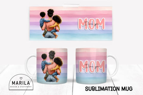 I Love You Mom Mug Wrap Design #21 Sublimation Marilakits 