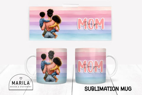 I Love You Mom Mug Wrap Design #22 Sublimation Marilakits 