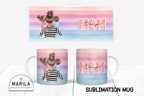 I Love You Mom Mug Wrap Design #27 Sublimation Marilakits 