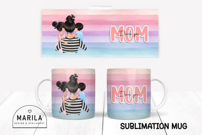 I Love You Mom Mug Wrap Design #32 Sublimation Marilakits 