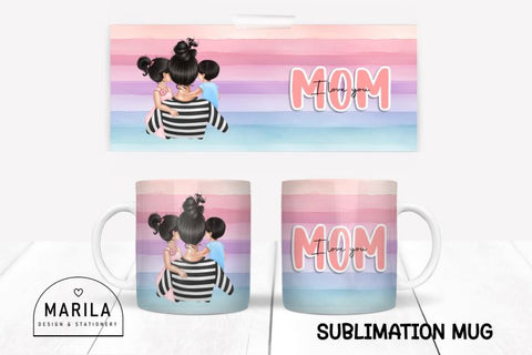 I Love You Mom Mug Wrap Design #32 Sublimation Marilakits 