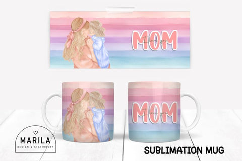 I Love You Mom Mug Wrap Design #4 Sublimation Marilakits 