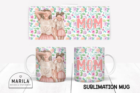 I Love You Mom Mug Wrap Design #5 Sublimation Marilakits 