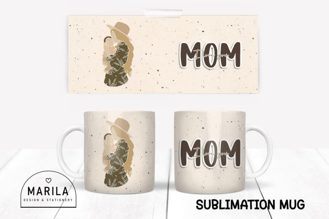 I Love You Mom Mug Wrap Design #8 Sublimation Marilakits 