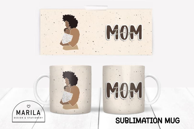 I Love You Mom Mug Wrap Design #9 Sublimation Marilakits 