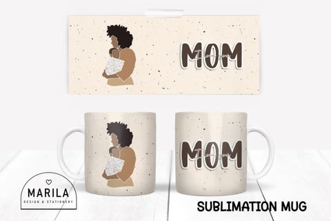 I Love You Mom Mug Wrap Design #9 Sublimation Marilakits 