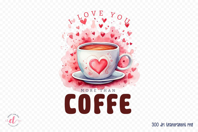 I Love You More Than Coffee Sublimation Sublimation CraftLabSVG 