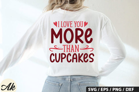 I love you more than cupcakes SVG Design SVG akazaddesign 