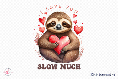 I Love You Slow Much, Valentines Day Sublimation Sublimation CraftLabSVG 