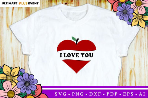 I Love You SVG, Heart SVG, Heart Split Monogram, Valentines Day T shirt Designs SVG, Valentine SVG, Love SVG, Wedding Sign SVG SVG D2PUTRI Designs 