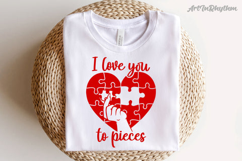 I love you to pieces svg, Happy valentine's day svg SVG Artinrhythm shop 