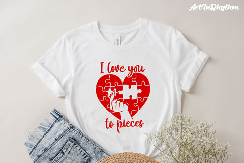 I love you to pieces svg, Happy valentine's day svg SVG Artinrhythm shop 