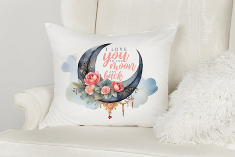 I Love You to the Moon and Back, Valentine Sublimation Sublimation CraftLabSVG 