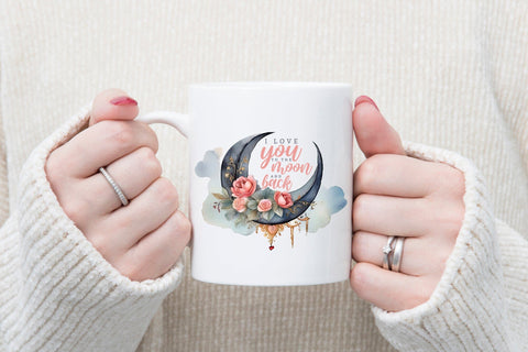 I Love You to the Moon and Back, Valentine Sublimation Sublimation CraftLabSVG 