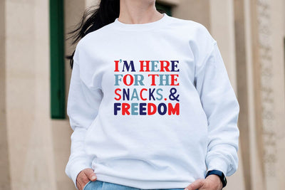 i m here for the snacks & freedom SVG Angelina750 