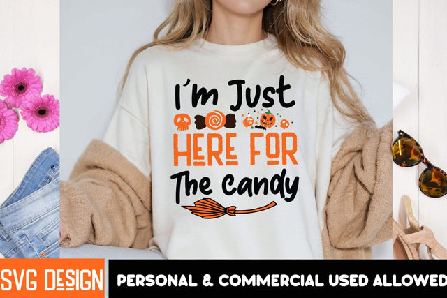 I m Just Here For The Candy, Halloween SVG Quotes,Halloween PNG, Halloween SVG SVG BlackCatsMedia 