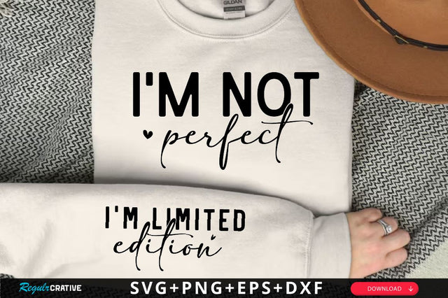 I m not Perfect Sleeve SVG Design, Christian Sleeve SVG, Faith SVG Design, Jesus Sleeve SVG SVG Regulrcrative 