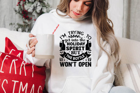 I m trying to get into the holiday spirit but the bottle wont open SVG Angelina750 