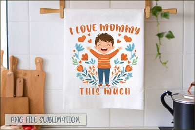I mommy this much Towel Sublimation Sublimation Shetara Begum 