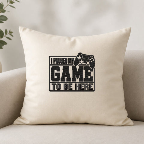 I Paused My Game To Be Here Embroidery Design – Funny Gamer Controller Machine Embroidery File Embroidery/Applique DESIGNS PatternFeed8 