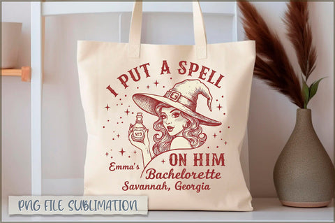 I put a spell on him emma's bachelorette Tote Bag Sublimation Shetara Begum 