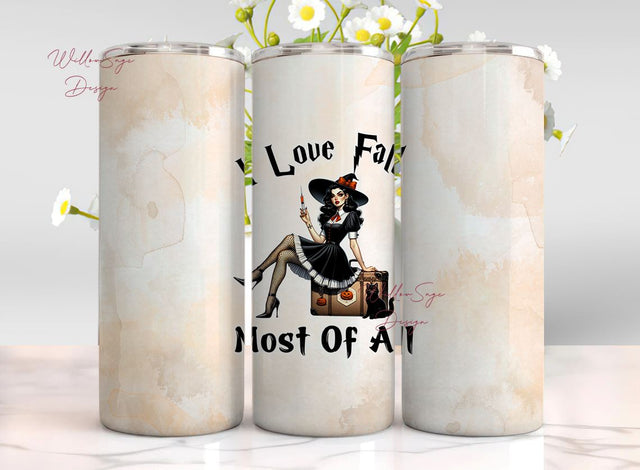 I Put A Spell On You 20 oz Skinny Tumbler Wrap Sublimation Design Digital Download PNG Sublimation WillowSageDesign 