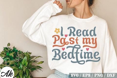 I Read Past My Bedtime Retro Design SVG akazaddesign 