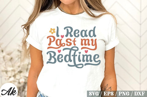I Read Past My Bedtime Retro Design SVG akazaddesign 