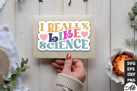 I really like science Stickers Design SVG akazaddesign 