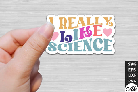 I really like science Stickers Design SVG akazaddesign 