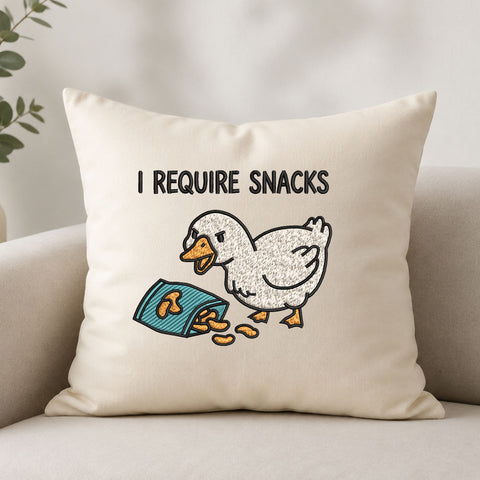 I Require Snacks Goose Machine Embroidery Design – Funny Snack Goose Embroidery File Embroidery/Applique DESIGNS PatternFeed8 