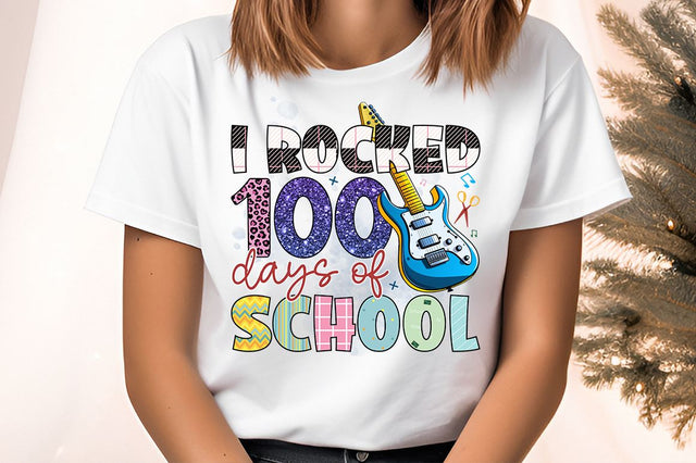 I rocked 100 days of school PNG Design Sublimation Designangry 