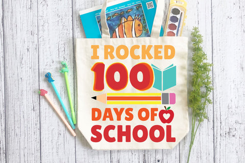 i rocked 100 days of school SVG Design SVG Regulrcrative 