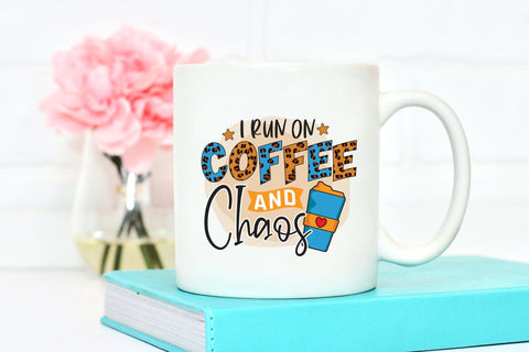 I Run on Coffee and Chaos | Coffee PNG Sublimation Sublimation CraftLabSVG 