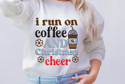 i run on coffee and christmas cheer SVG Angelina750 