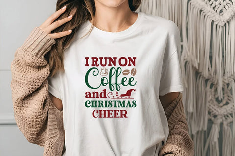 i run on coffee and christmas cheer SVG Angelina750 