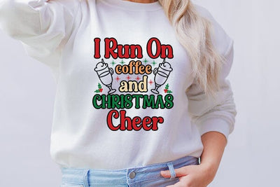 I run on coffee and christmas cheer SVG Angelina750 